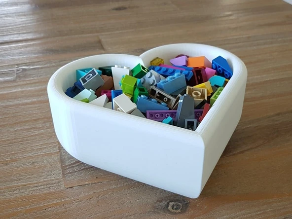 Byr3D Kalp Şeklinde Kase Veya Saksı T4426032 Sadece Plastik Aparattır