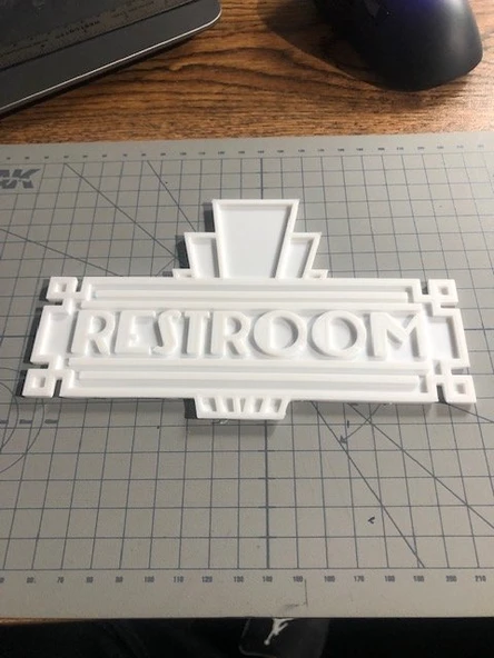Byr3D Art Deco Tuvalet Tabelası T5416917 Sadece Plastik Aparattır
