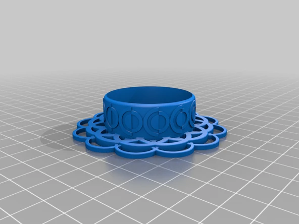 Byr3D Mavi Çay Mumluğu T5239099 Sadece Plastik Aparattır - 2