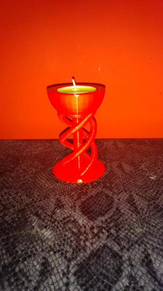 Byr3D Çay Işık Mumluk T697224 Sadece Plastik Aparattır