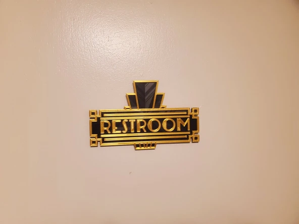 Byr3D Art Deco Tuvalet Tabelası T5416917 Sadece Plastik Aparattır - 3