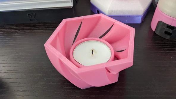 Byr3D Cape Salevo Tealight  Mumluğu T5222855 Sadece Plastik Aparattır - 2