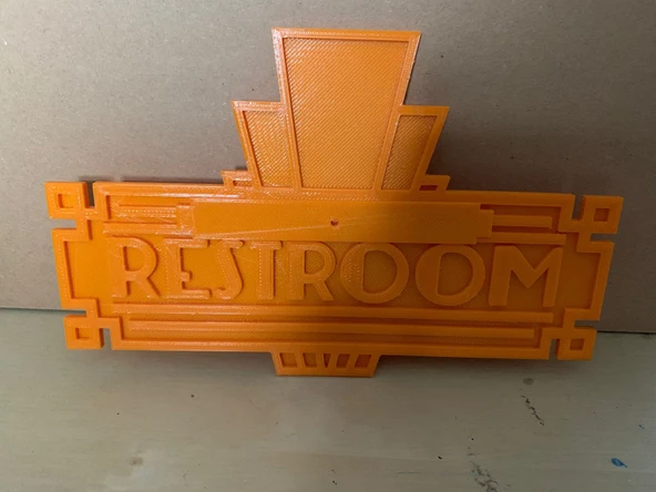 Byr3D Art Deco Tuvalet Tabelası T5416917 Sadece Plastik Aparattır - 4