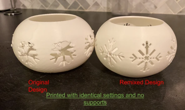 Byr3D Remixed - Noel Çay Işık Mumluk T5655273 Sadece Plastik Aparattır