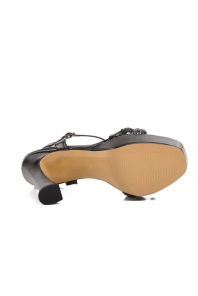 Pierre Cardin Siyah Yüksek Topuklu Kadın Abiye Ayakkabı PC-54505 Z - 5