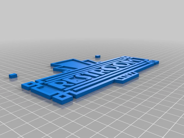 Byr3D Art Deco Tuvalet Tabelası T5416917 Sadece Plastik Aparattır - 2