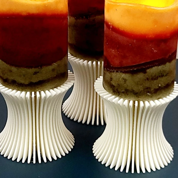 Byr3D Fantastik Mumluk "The Curve" -  3In Sütun Mumlar T6193357 Sadece Plastik Aparattır