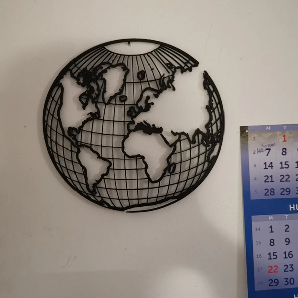 Byr3D 2D Sanat Dünya Küresi T3511478 Sadece Plastik Aparattır
