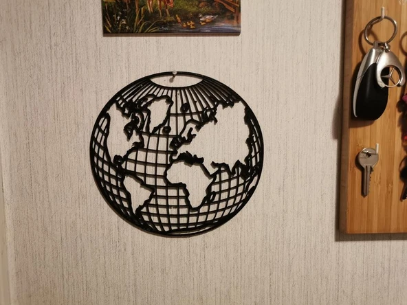 Byr3D 2D Sanat Dünya Küresi T3511478 Sadece Plastik Aparattır - 3