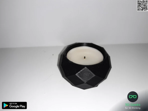 Byr3D Düşük Poli Çay Işık Tutacağı T4855197 Sadece Plastik Aparattır - 2