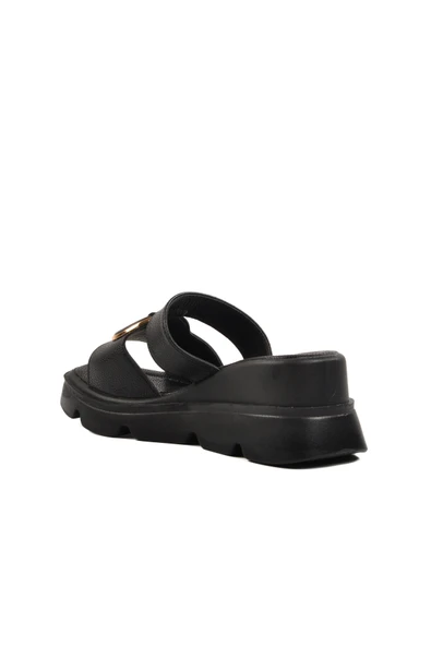 Pierre Cardin Siyah Yüksek Taban Kadın Terlik PC-7534 Z - 4