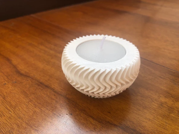 Byr3D Dalga Yıldız Desenli Mumluk T4104571 Sadece Plastik Aparattır