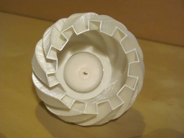 Byr3D Bükülmüş Dişli Lamba Için Çay Işığı Mumluk T230240 Sadece Plastik Aparattır - 3