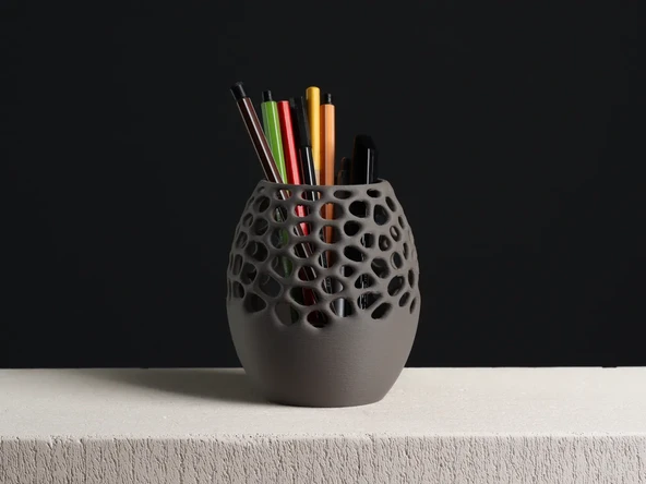 Byr3D Voronoi Kalemlik Bardak, Ofis Masası Düzenleyici P556552 Sadece Plastik Aparattır