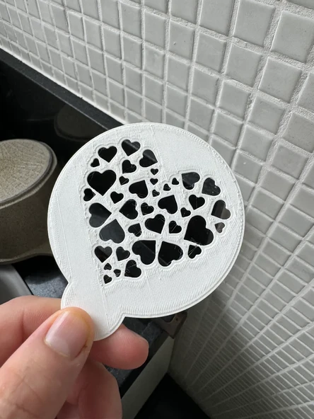 Byr3D Kalp Kahve Şablonu P392605 Sadece Plastik Aparattır