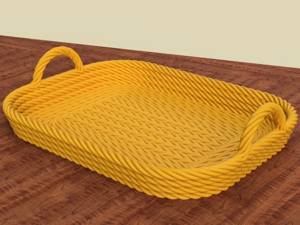 Byr3D Halat Desenli Tepsi P538904 Sadece Plastik Aparattır