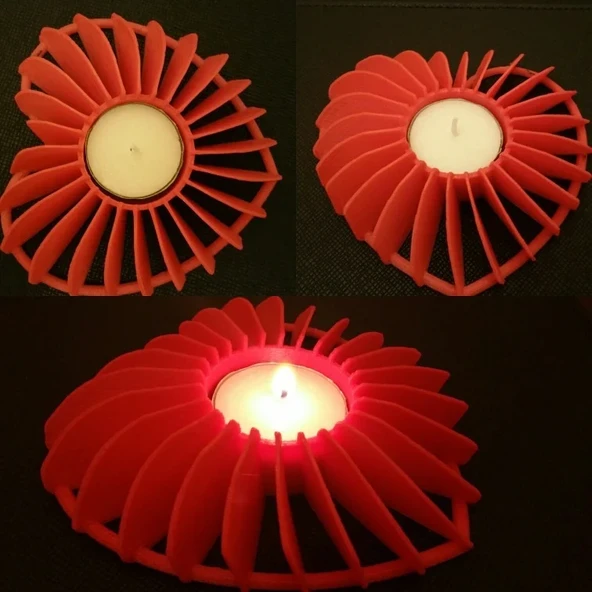 Byr3D Kalpli Çay Işık Mumluk T1322003 Sadece Plastik Aparattır