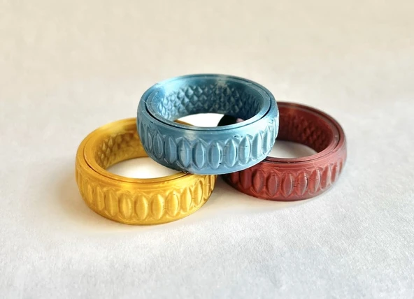 Byr3D Print In Place Fidget Ring (21 Different Sizes) Sadece Plastik Aparattır