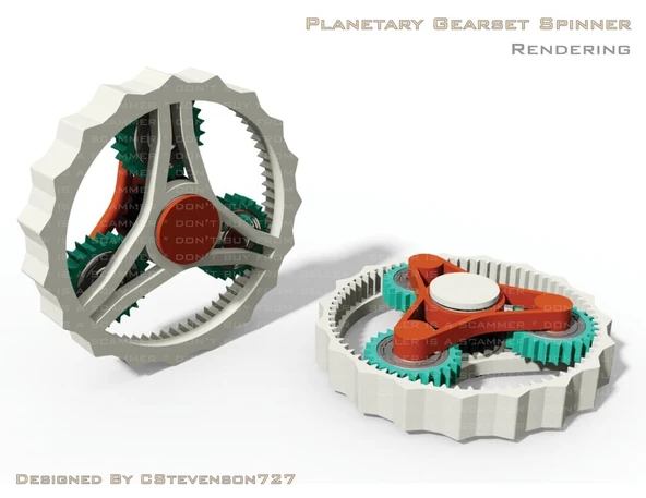 Byr3D Planetary Gearset Spinner Sadece Plastik Aparattır