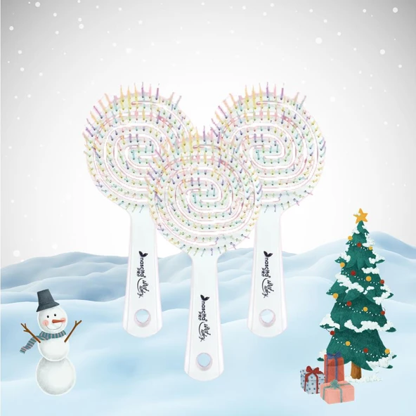 Nascita Yılbaşı Paketi Üç Boyutlu Saç Fırçası Beyaz x 3 ürün görseli