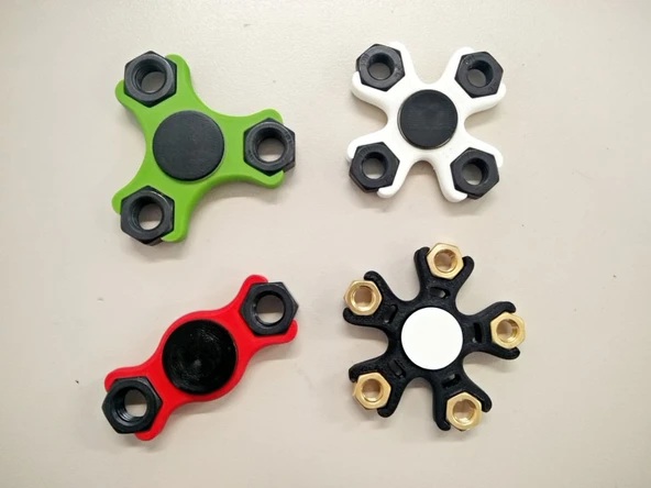 Byr3D M8,M10,M12 Hexnut Fidget Spinner Sadece Plastik Aparattır