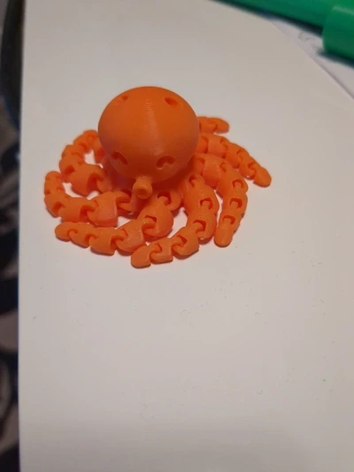 Byr3D Mafsallı Ahtapot Anahtarlık M239475 Sadece Plastik Aparattır