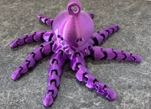 Byr3D Fi Ahtapot Anahtarlık M230466 Sadece Plastik Aparattır