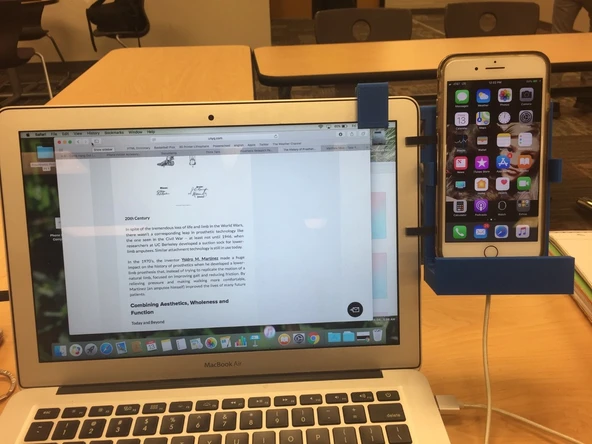 Byr3D Macbook'lar İçin Telefon Tutucu T2919997 Sadece Plastik Aparattır