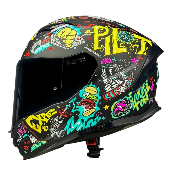 Pilot Alpha SV Future Express Black Full Face Kask