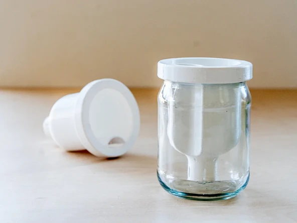 Byr3D Kavanozda Kendiliğinden Sulanan Saksı Beyaz 4683066 Sadece Plastik Aparattır - 3