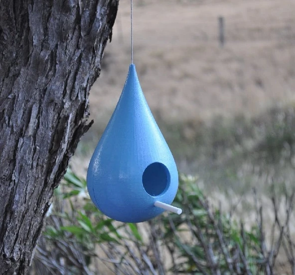 Byr3D Yağmur Damlası Kuş Evi Mavi 112754 Sadece Plastik Aparattır