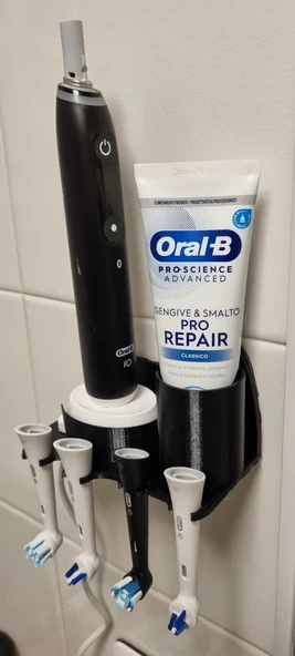 Byr3D Oral B Io Duvara Montaj Aparatı, Askı Modulü Beyaz 6547899 Sadece Plastik Aparattır - 2