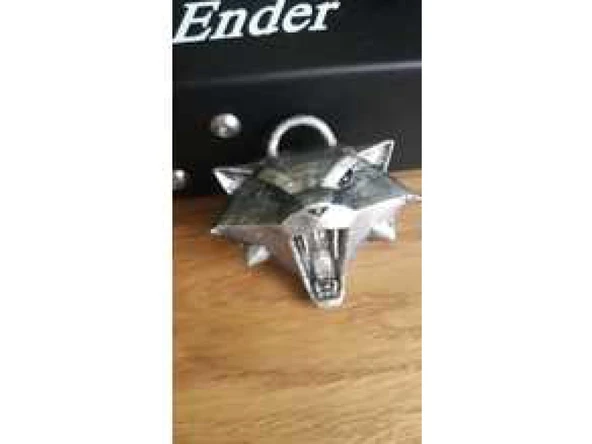 Byr3D Witcher Madalyon - Kedi Okulu Anahtarlık Kolyelik Gri 1366611 Sadece Plastik Aparattır - 3