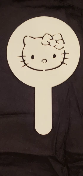 Byr3D Kahve Kalıbı , Kahve Şablonu Hello Kitty  Beyaz 4391157 Sadece Plastik Aparattır - 2