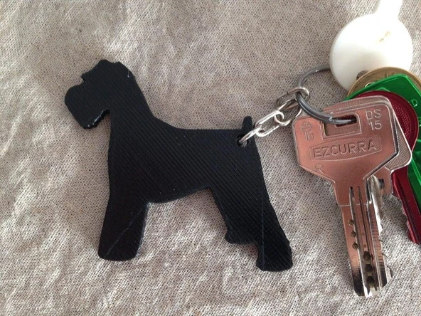 Byr3D Schnauzer Anahtarlık Siyah 217513 Sadece Plastik Aparattır