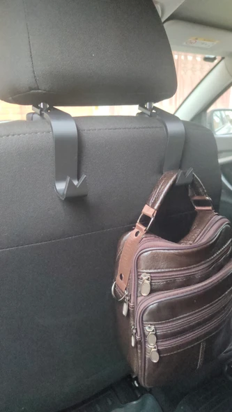 Byr3D Araba Koltuğu Başlığı Çanta Kancası, Tutucu 4'Lü Siyah 6498099 Sadece Plastik Aparattır