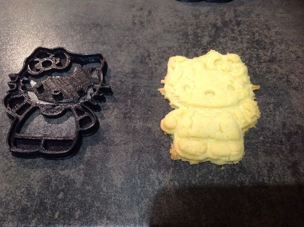 Byr3D Hello Kitty Kurabiye Kesici,  Kurabiye Kalıbı T601751 Sadece Plastik Aparattır - 3