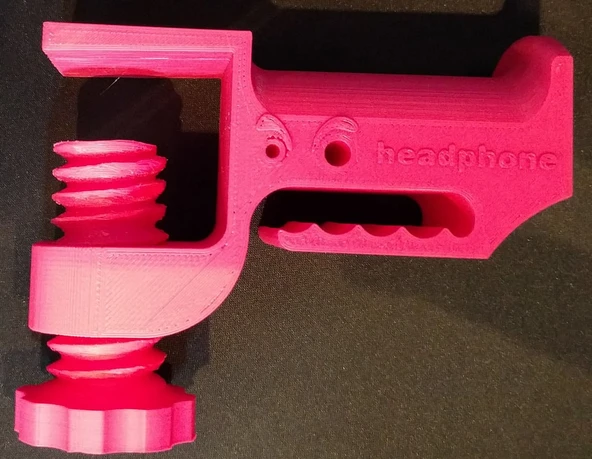 Byr3D Kulaklık Tutucu, Sabitlenebilir Kulaklık Standı Pembe 1657541 Sadece Plastik Aparattır - 5