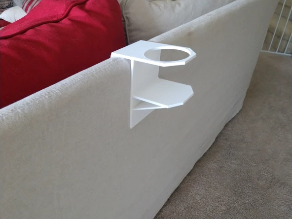 Byr3D İkea Ektorp Kanepe Bardak Tutucu, Bardaklık Beyaz 3795538 Sadece Plastik Aparattır - 2