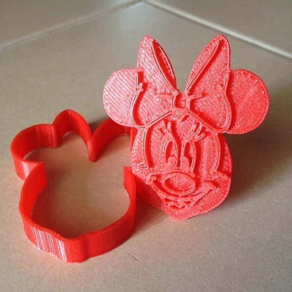 Byr3D Minnie Mouse Kurabiye Kesici, Kurabiye Kalıbı T226841 Sadece Plastik Aparattır
