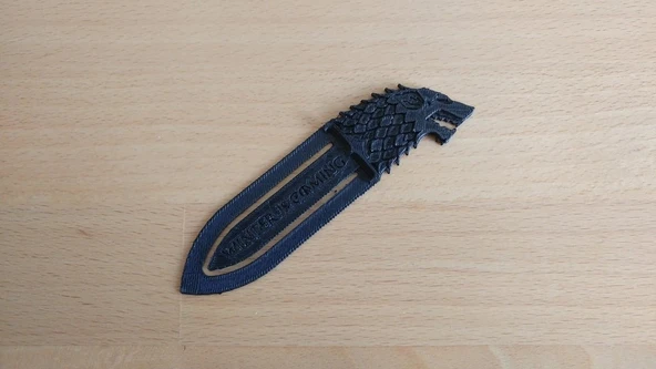Byr3D Direwolf Sword Bookmark - Game Of Thrones - Kitap Ayracı Siyah 2339568 Sadece Plastik Aparattır