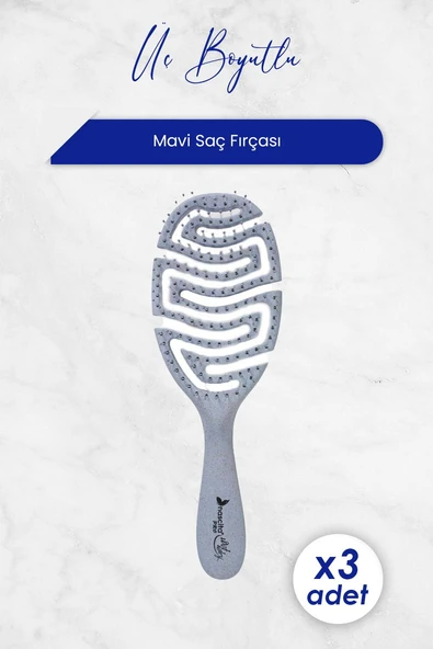 Nascita Üç Boyutlu Saç Fırçası Geri Dönüştürülebilir Mavi 4275 x 3 Adet ürün görseli
