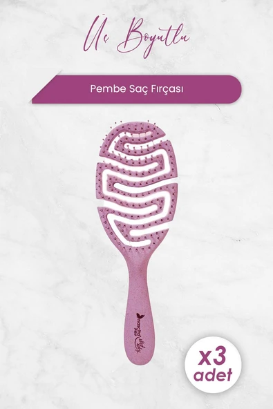 Nascita Üç Boyutlu Oval Saç Fırçası Pembe ürün görseli