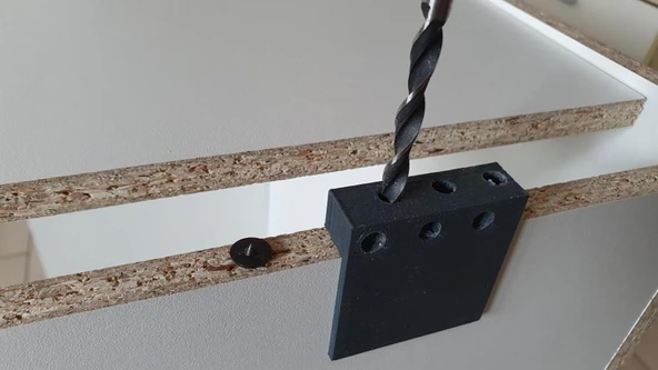 Byr3D Ahşap Dübeller İçin Delme Şablonu Siyah 4586620 Sadece Plastik Aparattır