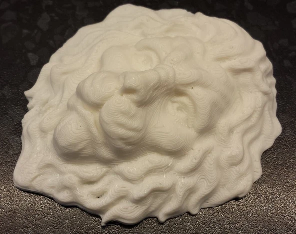 Byr3D Aslan Kafası Dekoratif Süs Beyaz 160561 Sadece Plastik Aparattır - 2