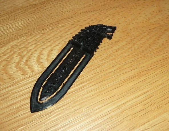 Byr3D Direwolf Sword Bookmark - Game Of Thrones - Kitap Ayracı Siyah 2339568 Sadece Plastik Aparattır - 3