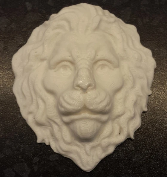 Byr3D Aslan Kafası Dekoratif Süs Beyaz 160561 Sadece Plastik Aparattır