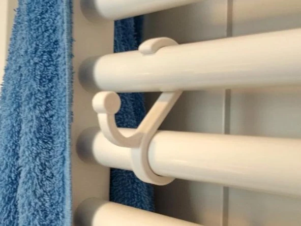 Byr3D Banyo Havlu Askısı  2.5 Cm Beyaz 2509573 Sadece Plastik Aparattır