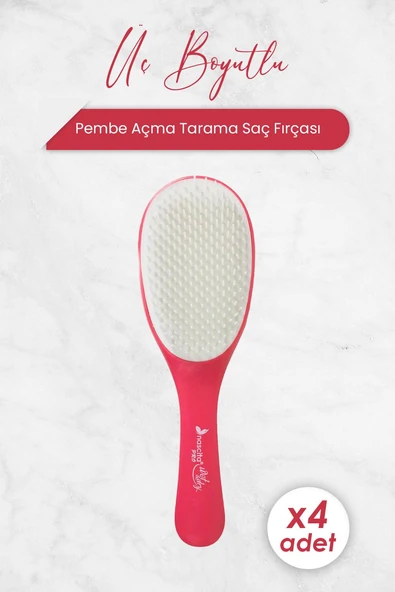 Nascita Üç Boyutlu Oval Saç Fırçası Pembe - 1