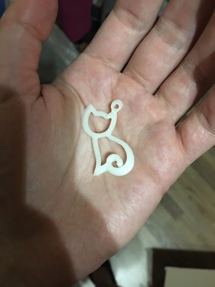 Byr3D Kedi Kolye Beyaz 2329163 (2 Adet) Sadece Plastik Aparattır - 2